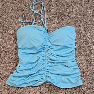 NWOT Johnny Was Blue Ruched Women's Top Tankini Sz S